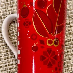 2 Starbucks Classic Ceramic Christmas Mugs like new condition